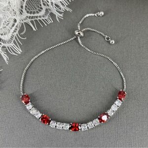 Red Crystal Adjustable Bracelet
